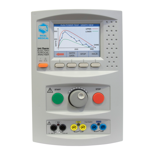 Rigel Uni-Therm electrosurgical analyzer front